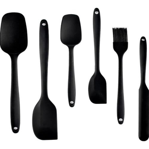 6pcs/Set Silicone Spatulas Cake Dough Scraper Mixing Batter Scraper Brush Butter Mixer Cake Brushes Kitchenware Baking Tool