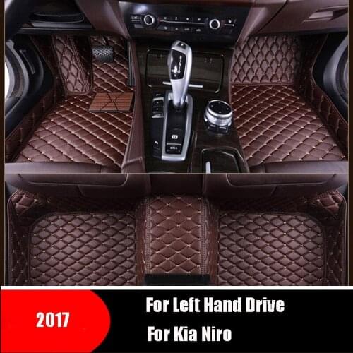 Car Floor Mats For Kia Niro 2017 Carpets Waterproof Rugs Custom Floor Liner Leather Auto Styling Interior Accessories Covers