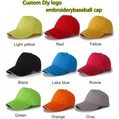 New 1pc custom logo trucker hats Adult men and women DIY LOGO Embroidery baseball caps Adjustable cotton Snapback hats gorros