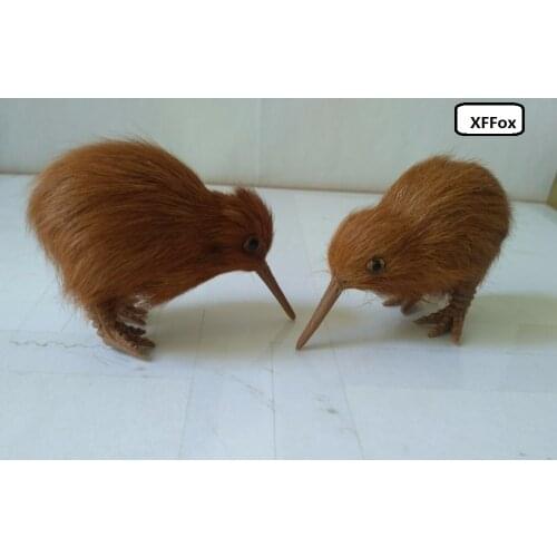 One piece small cute simulation kiwi bird model plastic&fur Kiwi bird model toy about 9cm or 11cm xf0723