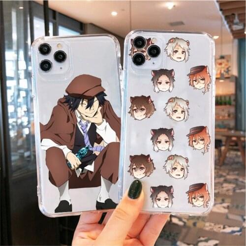 ZUIDID Phone Case Cover For iPhone 12 Pro 11 XS MAX XR SE20 8 7 Plus Japan Anime Bungou Stray Dogs Dazai Osamu Soft Clear Fundas