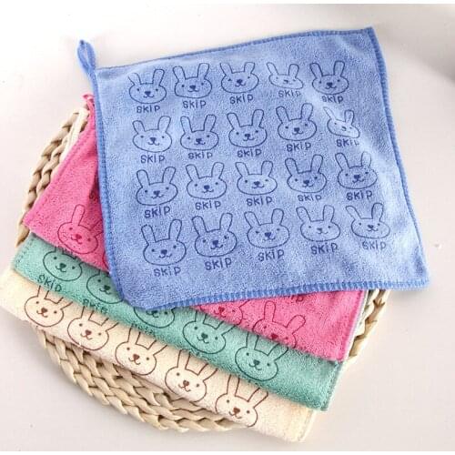 3 pcs/lot Baby Towel Cute Superfine Fiber Kid Bath Towels Washcloth Square Towel Children Kitchen Bathroom Wipe Wash Cloth Gift