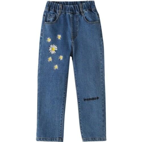Girls Jeans Spring and Autumn New Girls' Trousers Air Childrens Pants Jeans for Toddler Girl 4 6 8 10 12 Ages