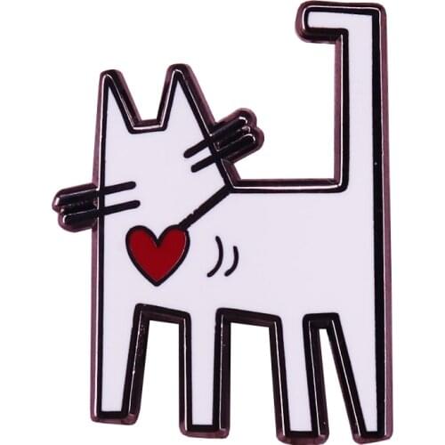 Keith hirball - artist cat enamel pin popular art and graffiti-like flair addition