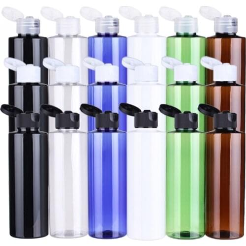 100ML X 48 Black White Blue Green PET Bottle With Butterfly Cap Cosmetics Sub-bottle Flip Lid Bottle Empty Lotion Plastic Bottle
