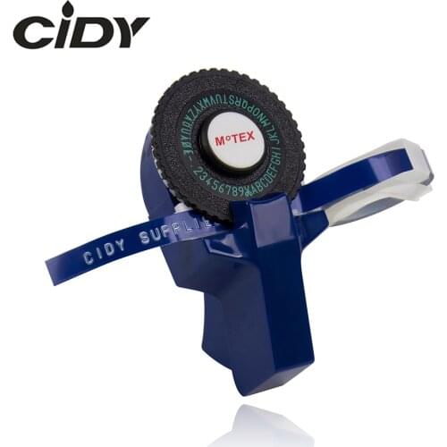 Blue Color MoTex E101 Printer Mini DIY Hand compatible for dymo 3D embossing manual Tape Manual Typewriter lettering machine