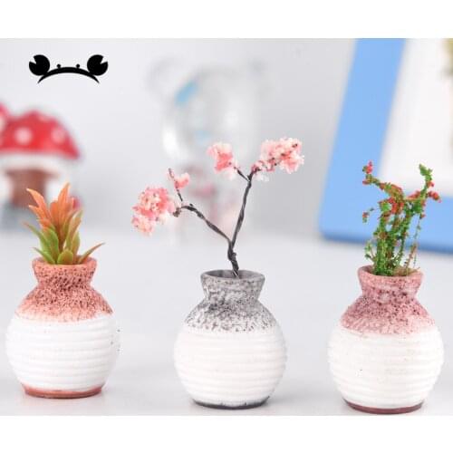 Miniature Plastics Model Vases Flower Container Models Dollhouse Vase Model Accessories Decoration For House Models