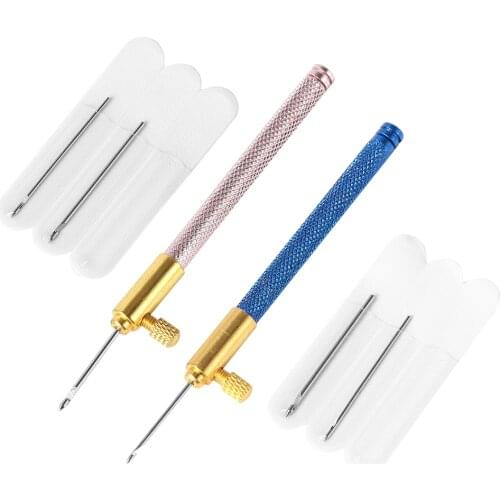 DIY Embroidery Crochet Needle Set Wood Handle Anti-Rust Beaded Embroidery Hoop Hook DIY Craft Sewing Tool Accessories