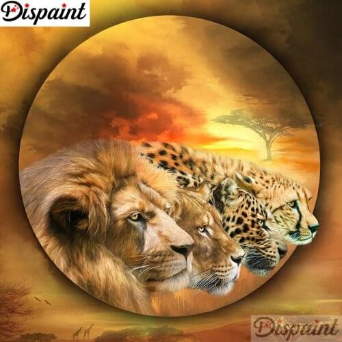 Dispaint Full Square/Round Drill 5D DIY Diamond Painting "Animal friend scenery" 3D Embroidery Cross Stitch 5D Home Decor A12749