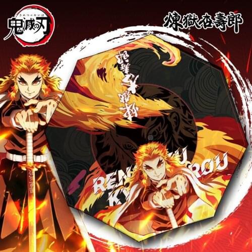 NEW Anime all-weather umbrella Demon Slayer Hashibira Inosuke Hashibira Inosuke Rengoku Kyoujurou Sun umbrella toys Gift