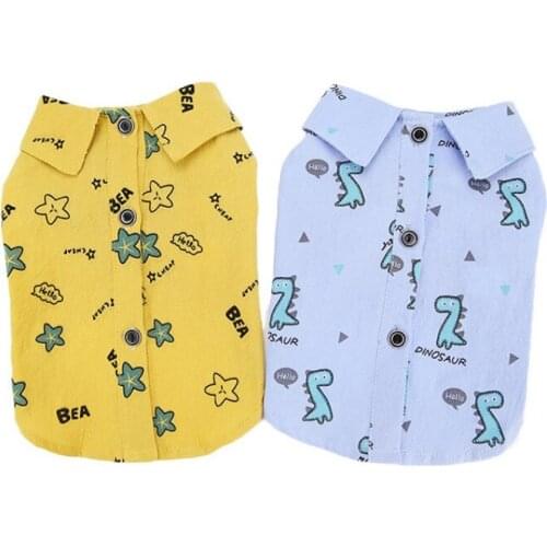 Printing Dog Clothes Summer Pet Clothing For Small Dogs Costume Chihuahua Spring Pet Shirt Short Sleeve Chihuahua Pet Clothes