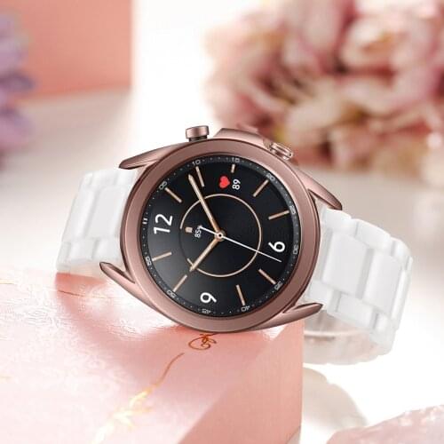 20mm 22mm watchband for samsung galaxy watch 3 41mm 45mm 46mm active 2 strap luxury ceramic band for huawei watch gt 2 2e correa