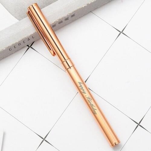 5Pcs Color Custom logo business office school office stationery ballpoint pen new golden fountain pen financial ballpoint pen