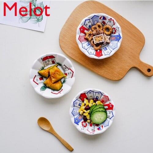 Hand-Painted Style Creative Ceramic Sauce Dipping Small Sauce Dish Seasoning Dish Mustard Soy Sauce Dish Side Dish Household