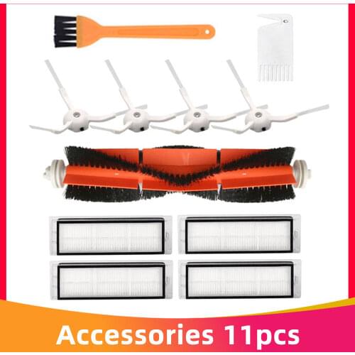 Brush Filter for Xiaomi Vaccum 1 1S Generation Mi Robot Vacuum Cleaner (Main Brush + Side Brushes + Hepa)