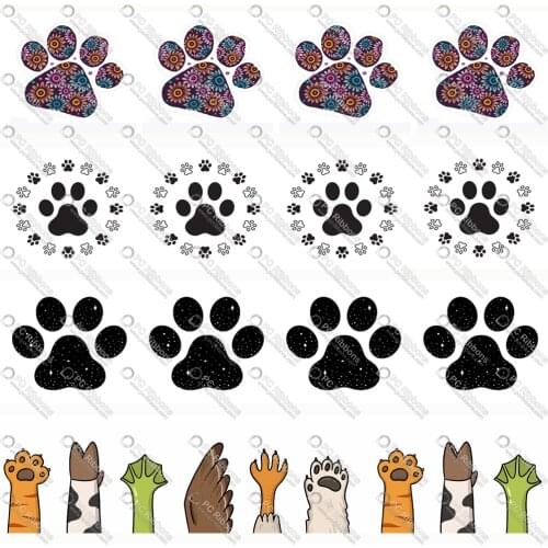 Dog Paw Cartoon 1-1/2" Printed Lanyard/Grosgrain/Satin Design Customized Ribbon for Bow DIY Hair Craft Supplies Sewing 50 Yards