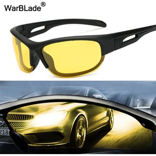 2020 New Arrival WarBLade Polarized Sunglasses Men Yellow Night Vision Sun Glasses For Driving Goggles Eyewear UV400 Popular