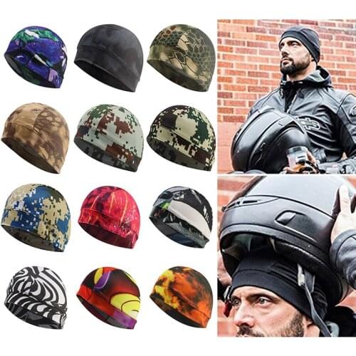 Fashion Sports Cap Quick Dry Helmet Inner Cap Unisex Anti-Sweat Cooling Beanie Breathable Hat Bike Riding Cycling Hat