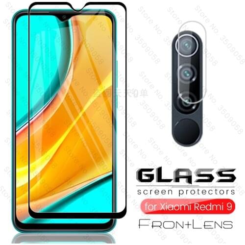 Redmi 9 glass 2-in-1 camera protective glass for xiaomi xaomi xiomi xiami redmy redme readmi 9 screen protectors redmi9 steklo