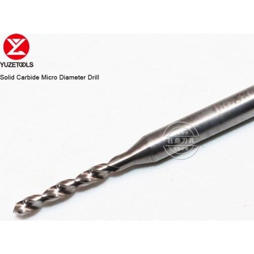 Solid carbide micro drill YUZETOOLS precision series 1.0-2.0mm micro drill