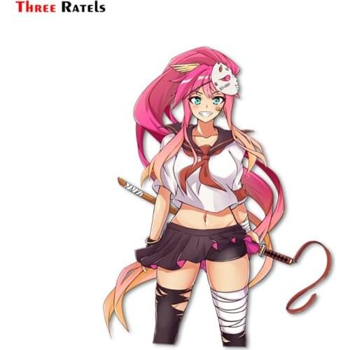 Three Ratels FC295 Kaguchan Kiss funny Cute cartoon 3D Stickers for car windshield