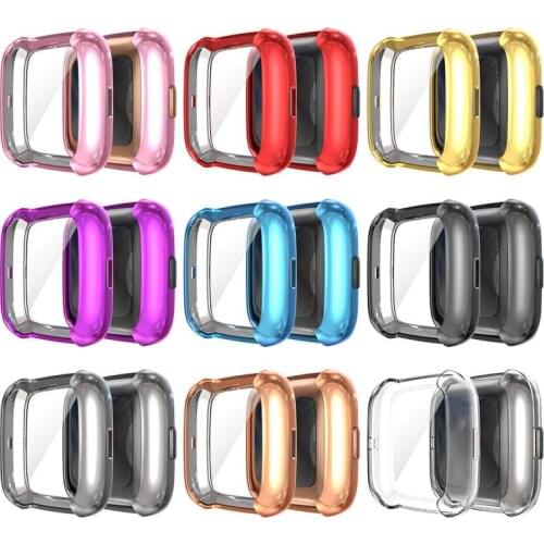 Protective Case For Fitbit Versa2 All-inclusive Plating Case TPU Plating Anti-fall Case Smart Watch TPU Cover For Fitbit Versa2