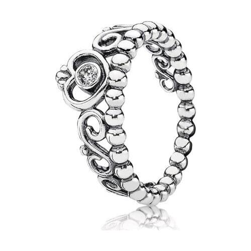 925 Sterling Silver Pan Ring Princess Ring Stack For Women Wedding Engagement Party Gift Fashion Jewelry