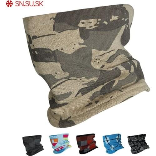 Winter Face Mask Multipurpose Double-Deck Polar Fleece Windproof Ski Bicycle Camouflage Loop Scarf Male Warm Neck Knitted Hat