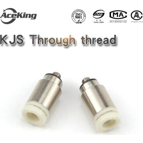 10 pcs AceKing white mini air tube joint kjs4-m3/3-m5/6-m6/4-01 /6-01/ 3-m5 threaded copper quick insert joint