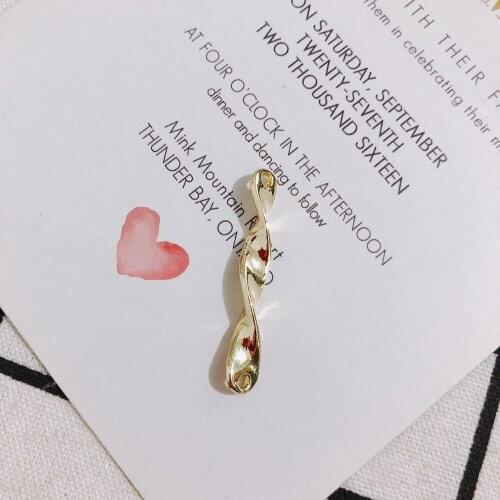 10 pieces / lot Alloy geometric twist shape earrings earrings accessories material