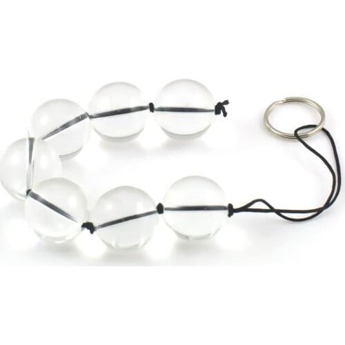 7 Balls Glass Anal Beads Vaginal Ball Butt Plug Women Masturbator Anus Dilator Glass Anal Plug Adult Sex Toys For Woman