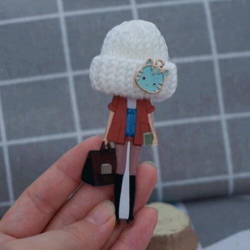 Acrylic Cartoon Brooches Gift for girlfriend badges brooch pins