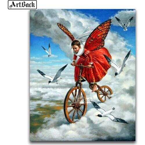 New 5D Diamond Painting Sky Angel Baby Full Square 3d Sticker Embroidery Home Decoration Mosaic Artwork