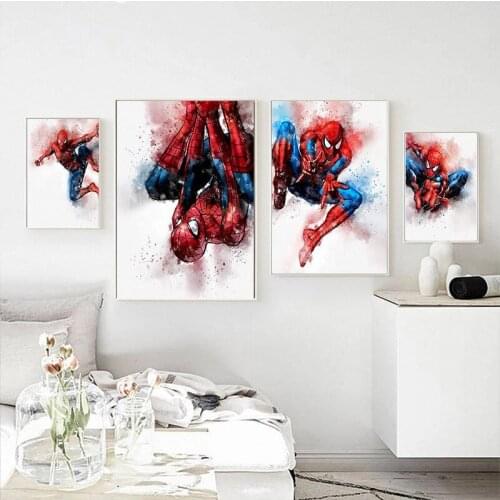 DIY 5D Diamond Painting Full Square Marvel Superhero Spiderman Cross Stitch Diamond Embroidery MosaicRhinestones Decor Gift