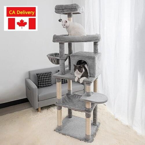 Big Cat Tree Scratching Pet Toys 70.9 Inches with Big Hammock House for Pet Cat Jumping Broad Big Cat Play Toys