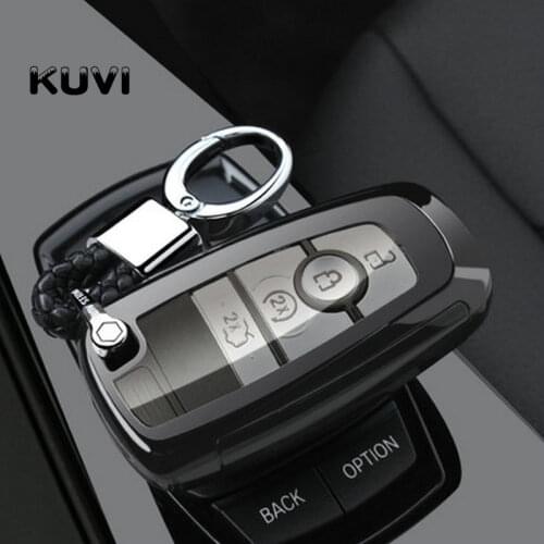 Key case cover For Ford Fusion Mustang Explorer F-150 F-250 F-350 2017 2018 Remote Key Case Fob Shell Cover Skin Holder 5 Button