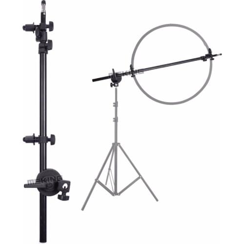 Holder Bracket Swivel Head Reflector Disc Arm Support with Telescopic Boom Arm Top Light Sandbag for Speedlite Mini Flash Strobe