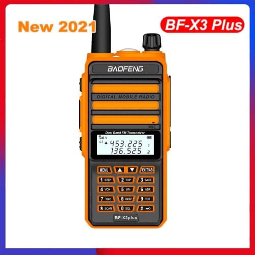 Two Way Radio BaoFeng X3 Plus Walkie Talkie Long Range 30KM Tri-band Waterproof UHF/VHF Transceiver 76-108MHz Radio Transmitter