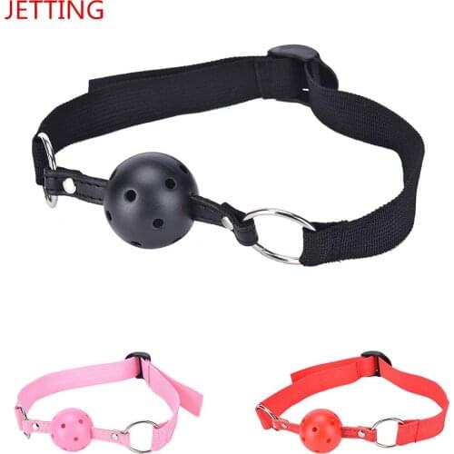 Gag Mouth Plug Sex Open Mouth Gag Harness Oral Fixation Nylon Band Ball Adult Restraint Slave Bondage Sex Toys for Couples