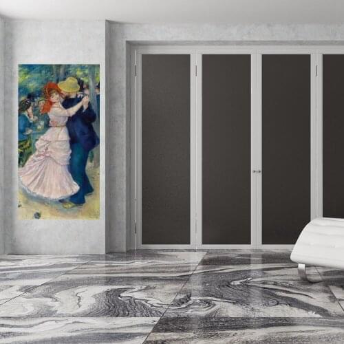 Retro Artwork Auguste Renoir Canvas Painting Reproduction "Dance at Bougival" Art Print Picture Poster Home Decoration Wall Art