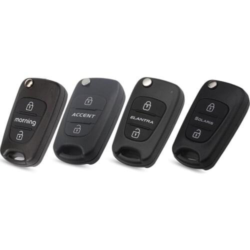 Kutery 3 Buttons Replacement Remote Car Key Shell Case Fob For Hyundai Solaris Accent Elantra Fit Kia Morning