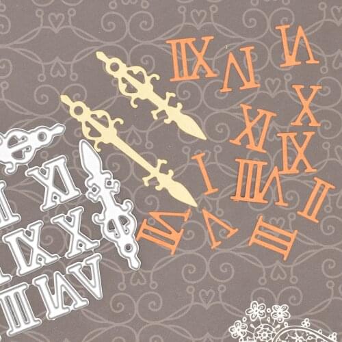 Retro Clock Roman Numerals Metal Cutting Dies For Scrapbooking Photo Album Card Paper Decor Embossing Craft