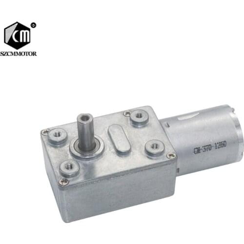 10pcs Micro Worm Geared Motors 6v-24v 2RPM-150RPM Speed Reduction High Torque Turbo Worm Gear Motor JGY370 Low Speed Gear Motor