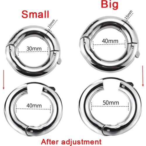 Metal Adjustable Penis Ring For Men Gay Scrotum Pendant Metal Cock Ring Sex Toys Delayed Ejaculation Restraint Prodcuts Sexshop