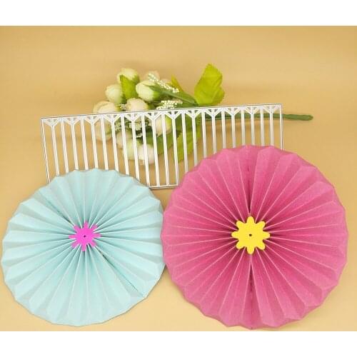 Creased circle, umbrella shape, flower metal cutting die, scrapbook, photo album, greeting card, DIY decoration