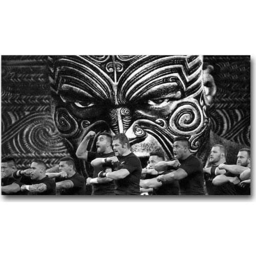 All Blacks New Zealand Rugby Team-Wall Sticker Silk Poster Light Canvas Decoration