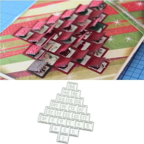 2021 New Number Ladder DIY Metal Cutting Dies Stencil Scrapbooking Album Paper Card Craft