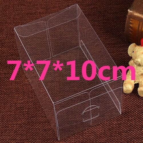 New 30Pcs 7*7*10CM Clear Pvc Box/PET Packaging Box/ Christmas Birthday Gift Dispaly Boxes Free Shipping