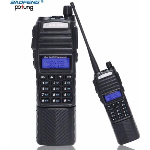 Baofeng UV-82 Walkie Talkie 5W 3800mAh Battery Dual PTT 137-174/400-520MHz UV 82 Ham Amateur Portable Radio Station For Hunting