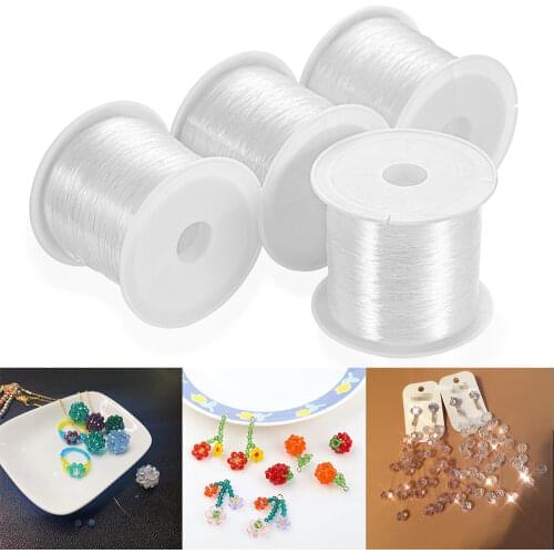 1Pc 2-8mm Transparent Crystal Cord Thread Beading Non-stretch Fishing Handmade Wire for DIY Jewelry Making Findings Supplies
